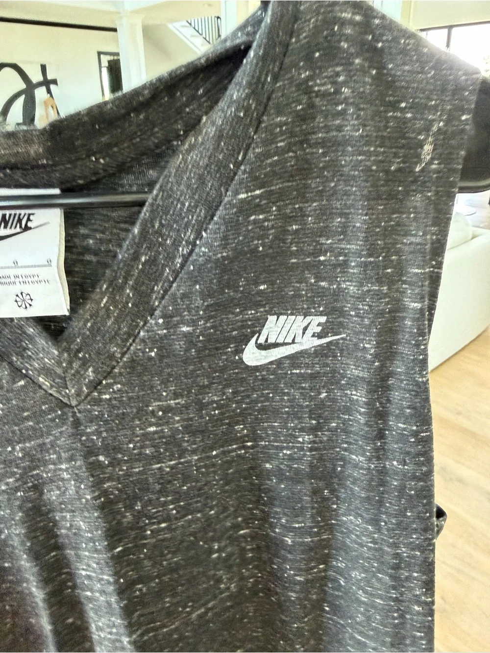 Nike Black Speckled V-Neck Sleeveless TShirt Dress